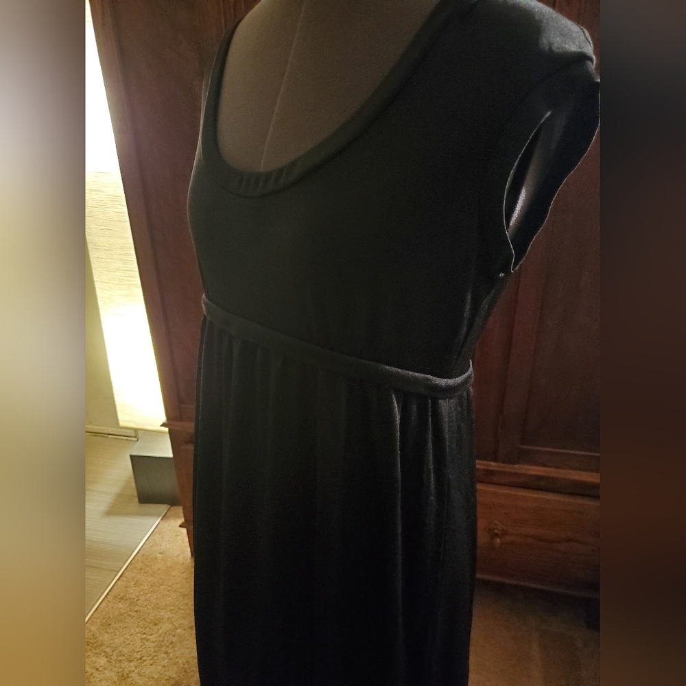 VINTAGE Young Dimensions Saks Fifth Avenue Empire Waist Black Sleeveless Dress - Picture 4 of 7